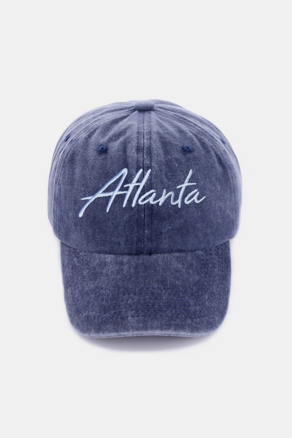 Zenana Washed ATLANTA Embroidered Baseball Cap Online Sale