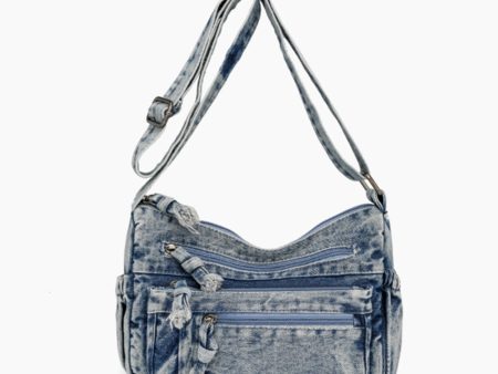 Adjustable Strap Denim Crossbody Bag Cheap