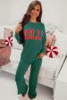 Evergreen JOLLY Corded Long Sleeve Top and Pockets Pants Set For Discount