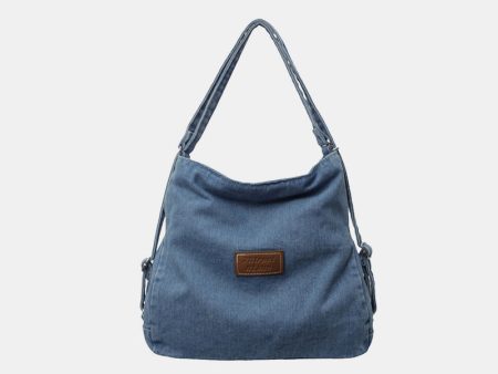 Adjustable Strap Denim Shoulder Bag Online now