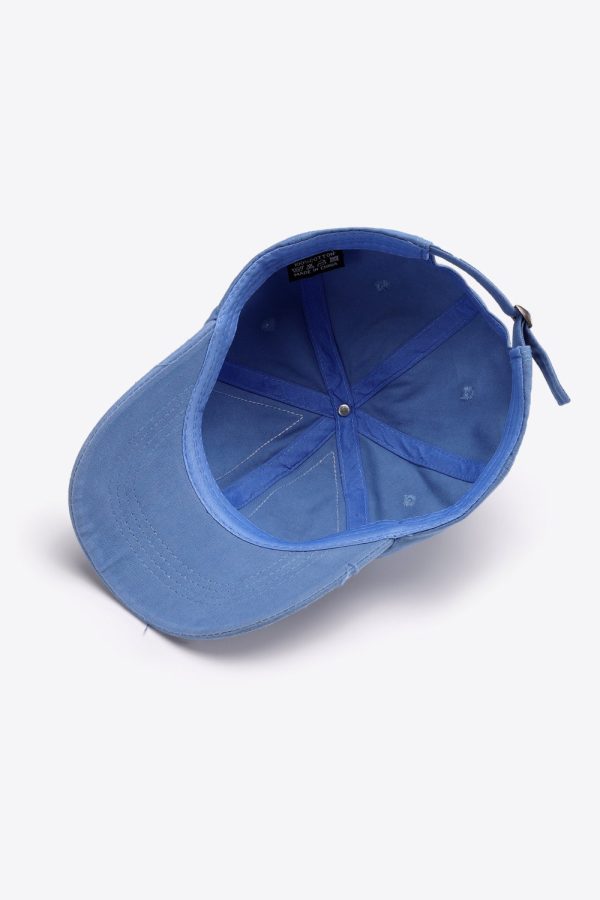 Distressed Adjustable Baseball Cap on Sale