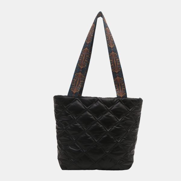 PU Leather Printed Strap Quilted Handbag Discount