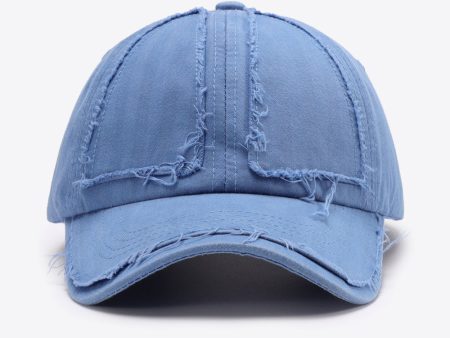 Distressed Adjustable Baseball Cap on Sale