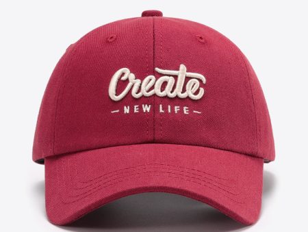 CREATE NEW LIFE Adjustable Cotton Baseball Cap For Discount