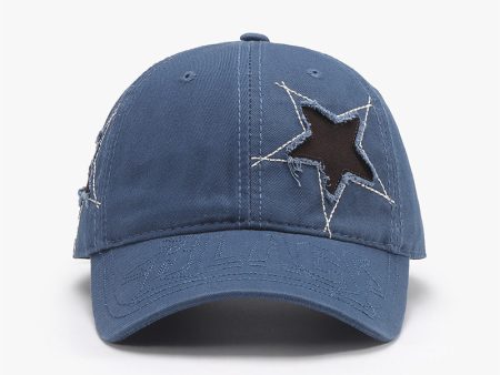 Adjustable Star Raw Hem Cap Online