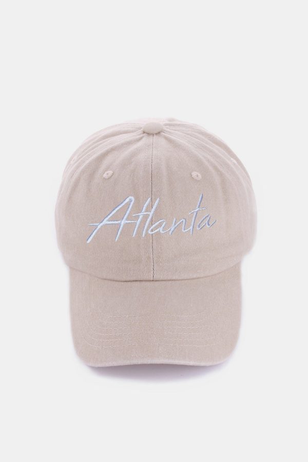 Zenana Washed ATLANTA Embroidered Baseball Cap Online Sale