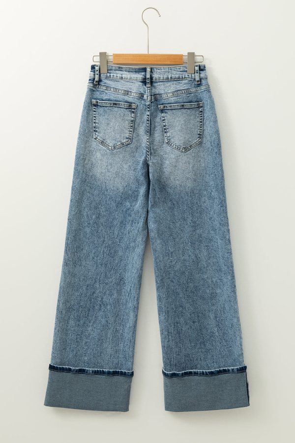 Myosotis High Rise Button Zip Fly Medium Wash Jeans Online now