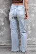 Beau Blue Vintage Light Wash Distressed Flare Jeans For Cheap