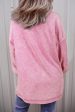 Strawberry Pink Mineral Wash Drop Shoulder Pullover Sweatshirt Online Sale