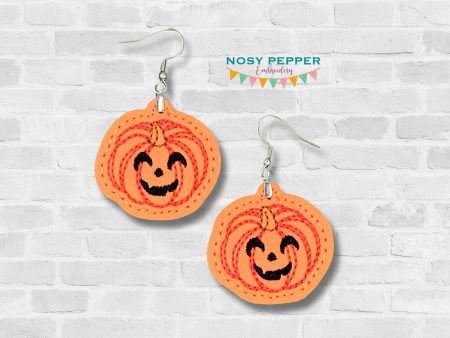 Jack O Lantern ITH earrings Oct  24 Mystery Bundle machine embroidery design DIGITAL DOWNLOAD Online