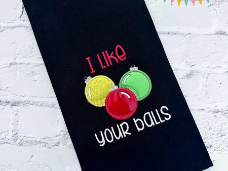 I Like Your Balls applique machine embroidery design (4 sizes included) DIGITAL DOWNLOAD Online now