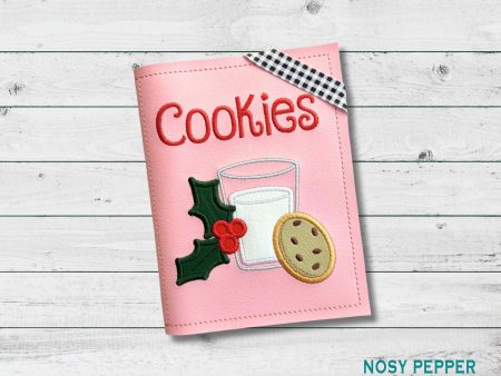 Cookies applique Notebook Cover (2 sizes available) machine embroidery design DIGITAL DOWNLOAD For Sale