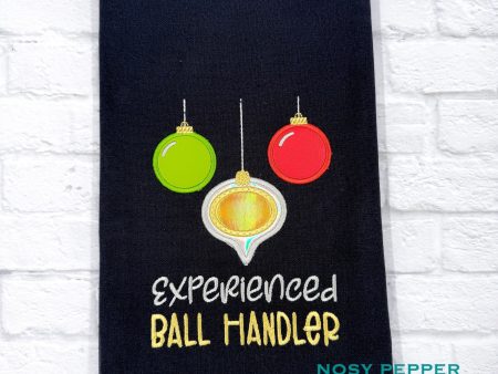 Experienced Ball Handler applique machine embroidery design (4 sizes included) DIGITAL DOWNLOAD For Sale