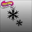 Glitter Tattoo Stencil Twin Snowflake - 5 Pack Supply