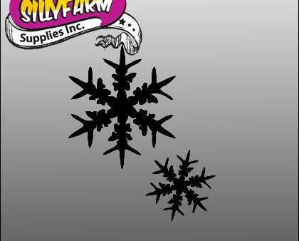 Glitter Tattoo Stencil Twin Snowflake - 5 Pack Supply